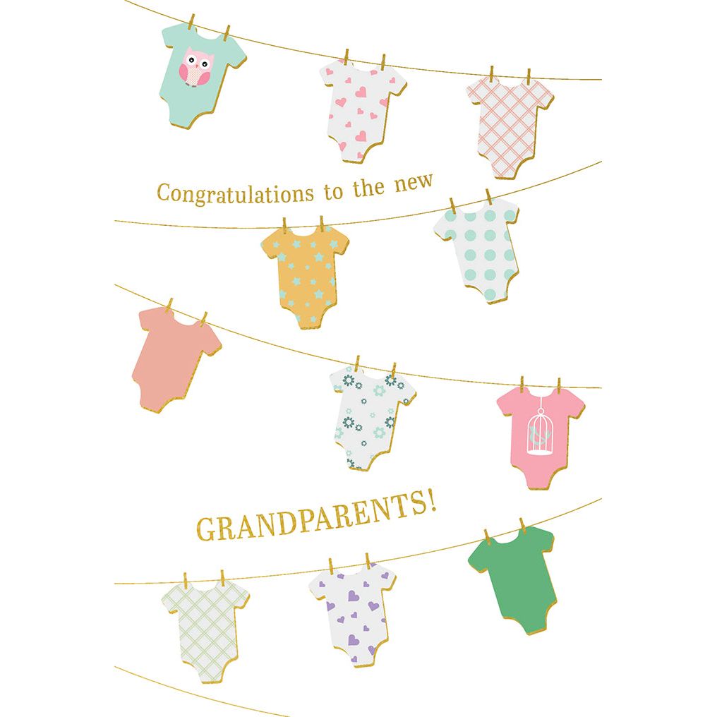 Pictura New Grandparent Onesies Greeting Card