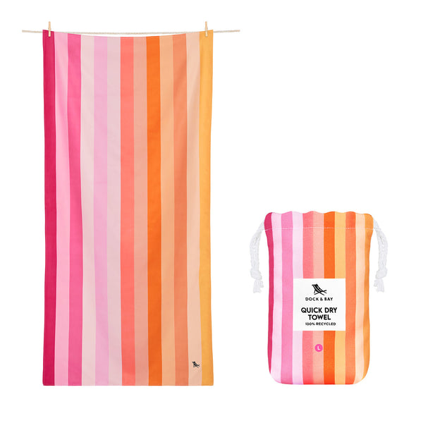 Dock & Bay Quick Dry Towel - Miami Sorbet GRS Certified Large