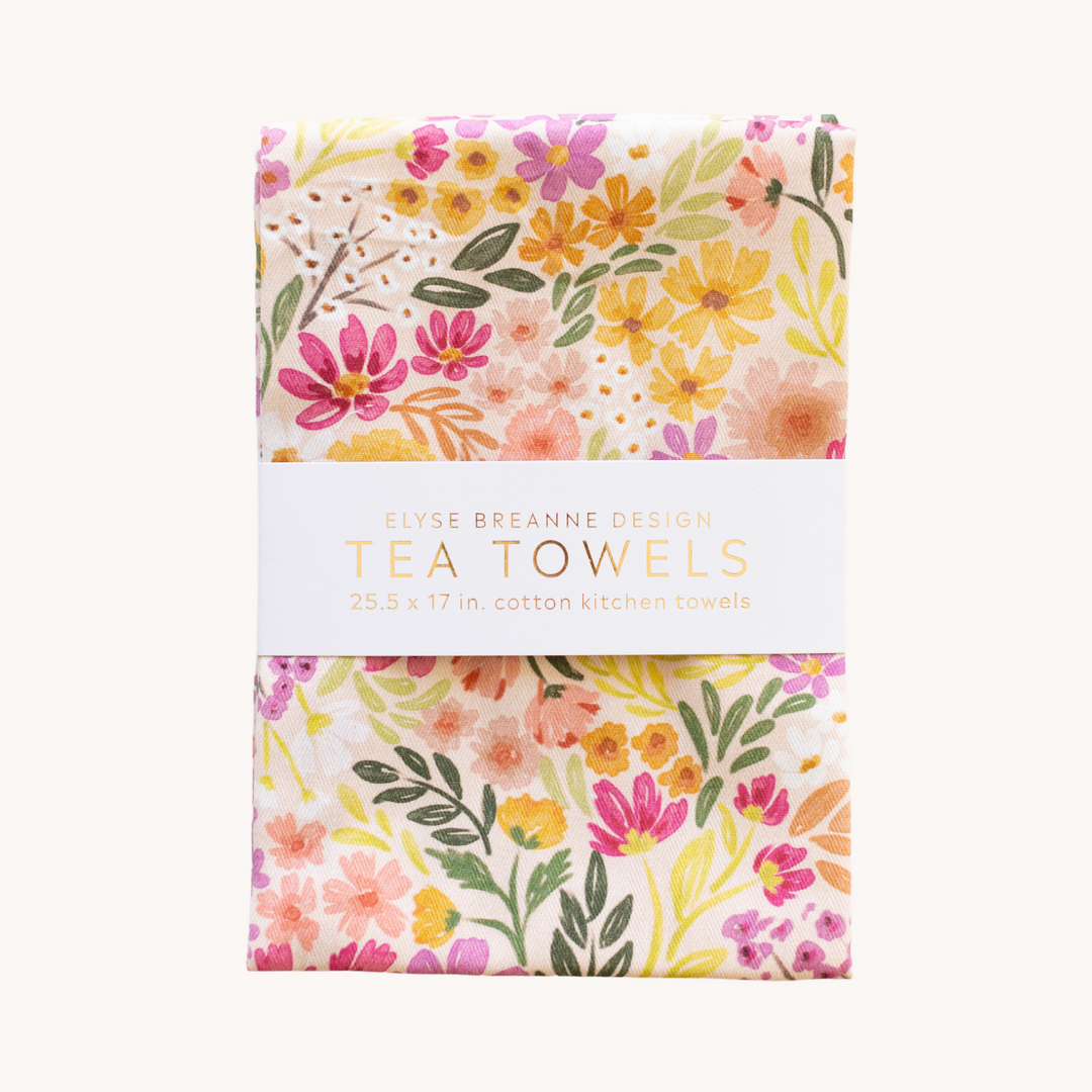 Elyse Breanne Tea Towel Set of 2 - Primrose Petals