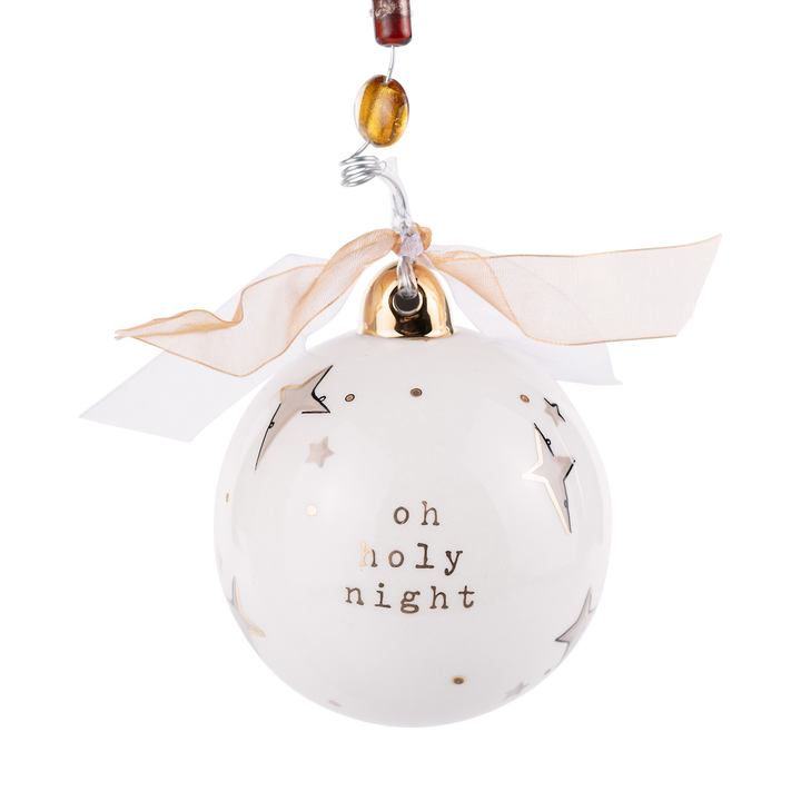Glory Haus Gold Star Oh Holy Night Ornament