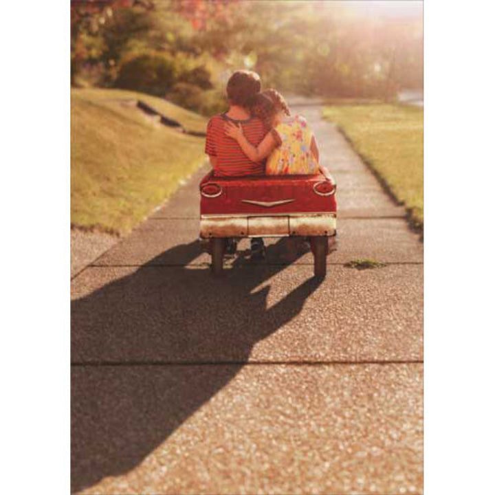 Avanti Press Boy & Girl in Toy Car Anniversary Card