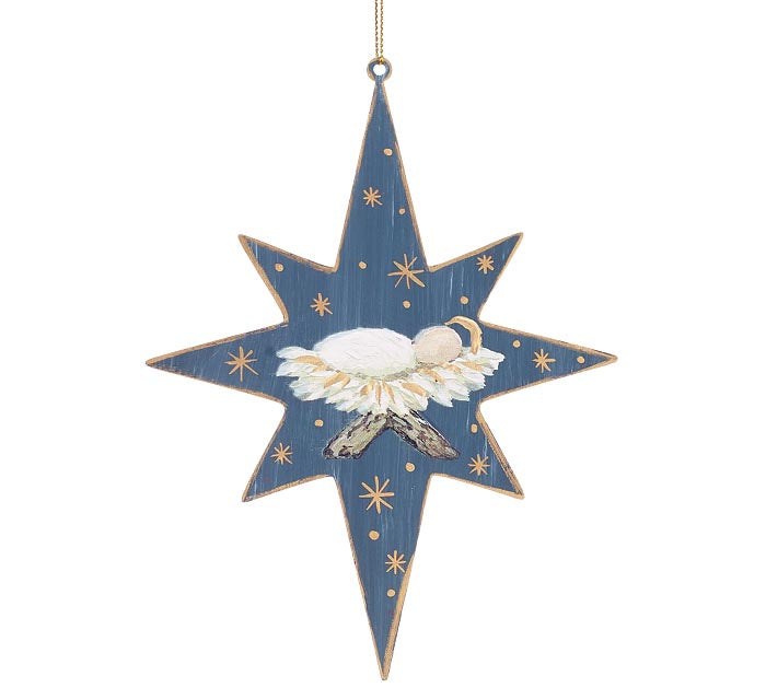 Burton & Burton Ornament - Two Sided Tin Star