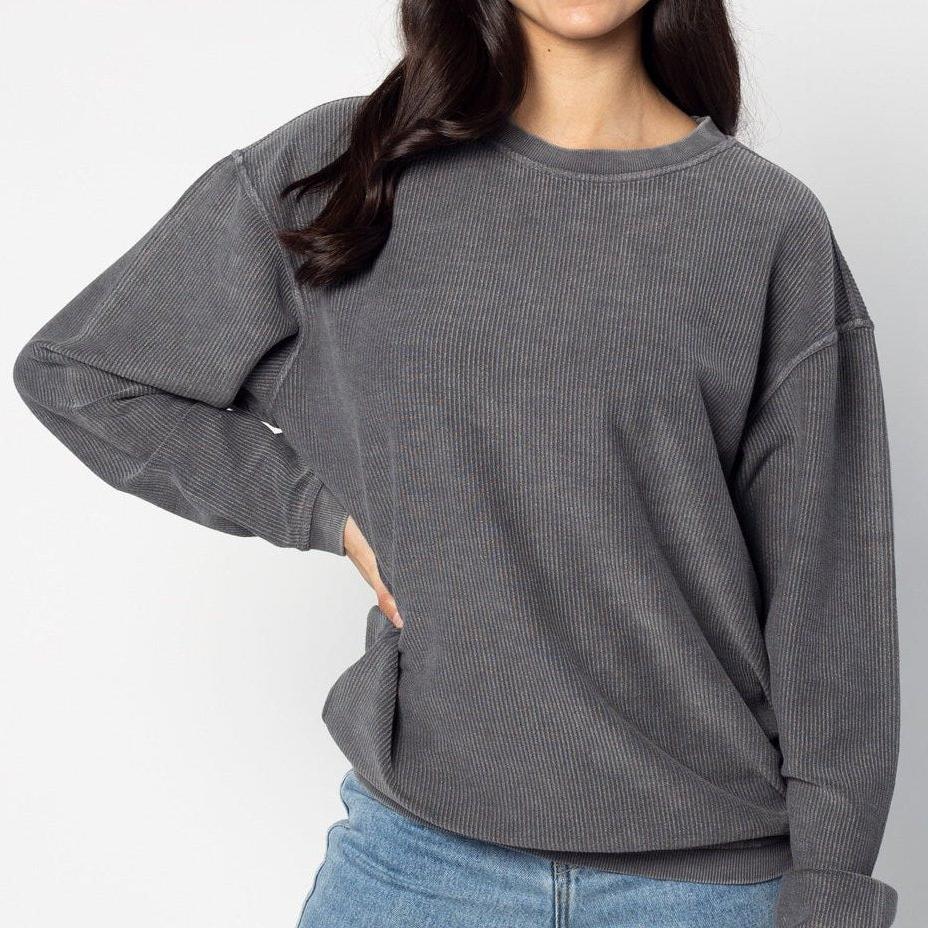 chicka-d Corded Crew - Charcoal