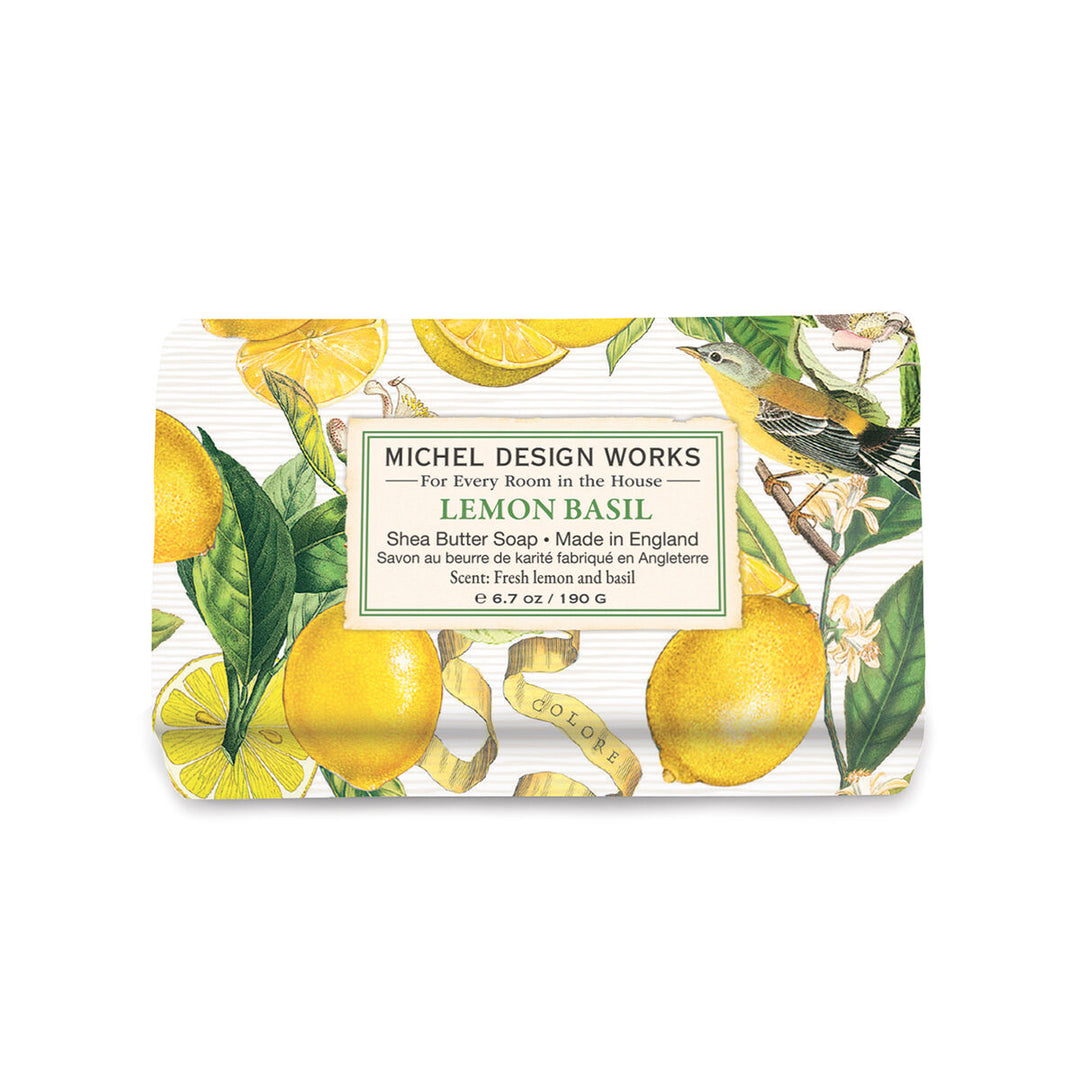 Michel Design Works Medium Bath Soap Bar - Lemon Basil