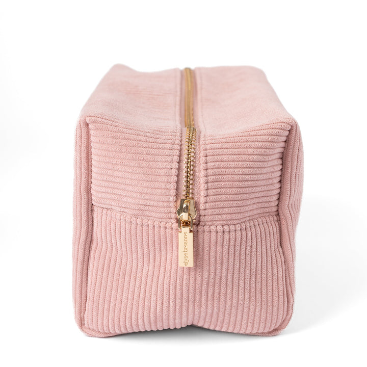Elyse Breanne Corduroy Cosmetic Bag - Rose