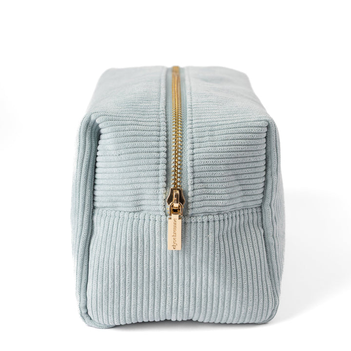Elyse Breanne Corduroy Cosmetic Bag - Glacier
