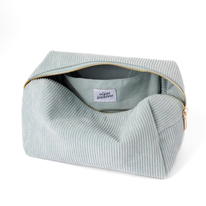 Elyse Breanne Corduroy Cosmetic Bag - Glacier