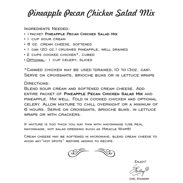 Country Home Creations Artisan Kitchen - Pineapple Pecan Chicken Salad Mix