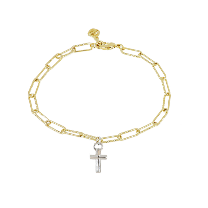 John Medeiros Diamante - Cross Charm Bracelet - Gold