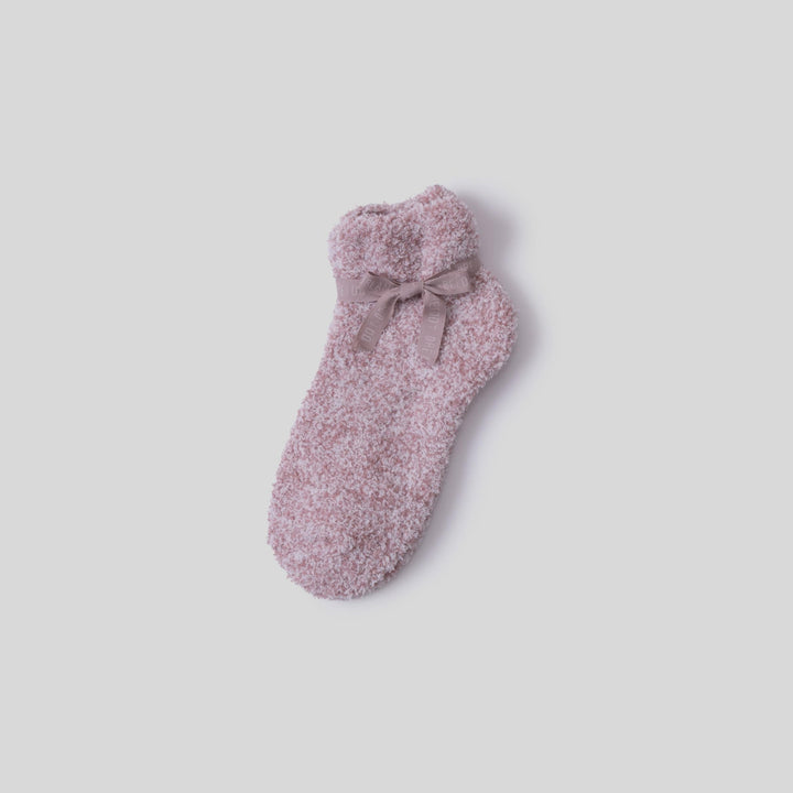 CozyChic® Heathered Tennis Socks -  Heathered Teaberry