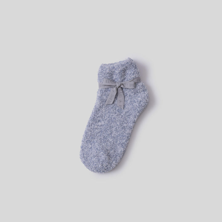 CozyChic® Heathered Tennis Socks -  Heathered Snow Drop