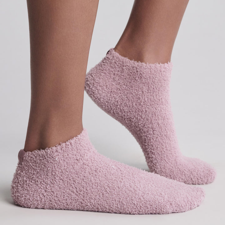 CozyChic® Heathered Stripe Ankle Sock Set - Teaberry Multi