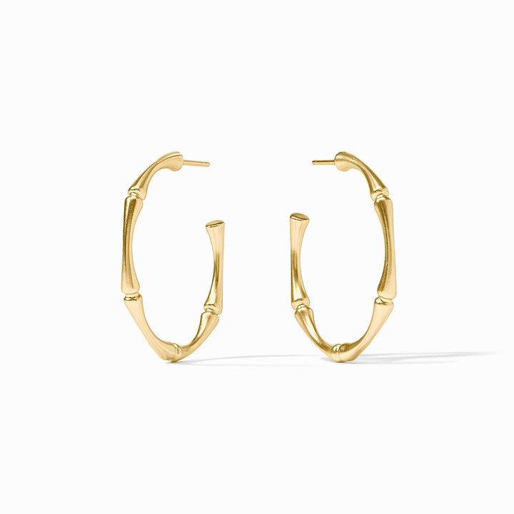 Julie Vos Bamboo Hoop Earrings - Gold/Medium