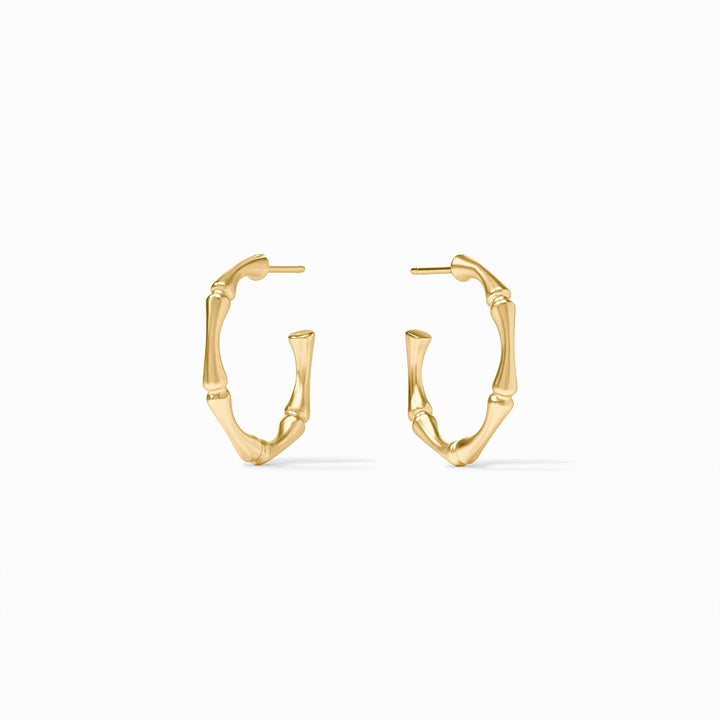 Julie Vos Bamboo Hoop Earrings - Gold/Small
