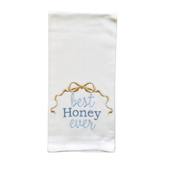 Hanging By A Thread White Towel - Best Honey Ever