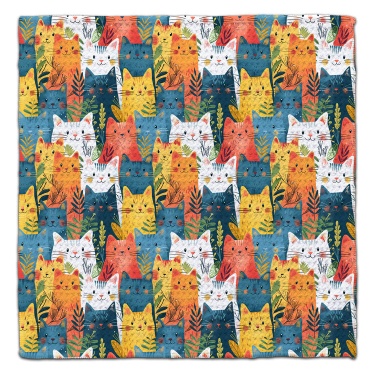 CJ Bella Co Eco-Friendly Washcloth - Colorful Kitties