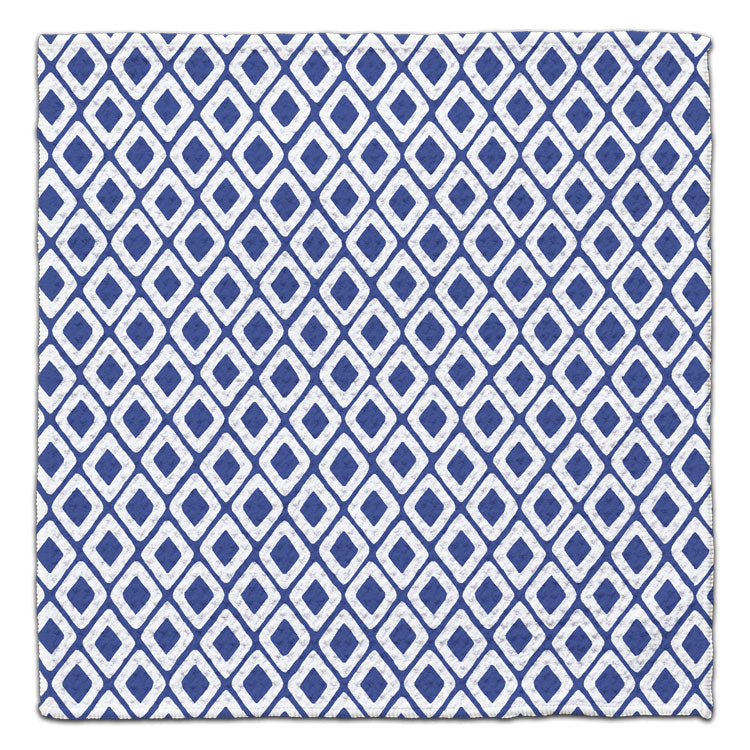 CJ Bella Co Eco-Friendly Washcloth - Blue Geo Double Diamond