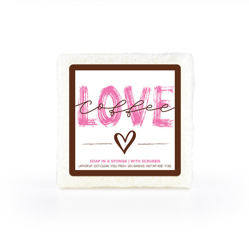 Caren Soap Sponge - LOVE Coffee