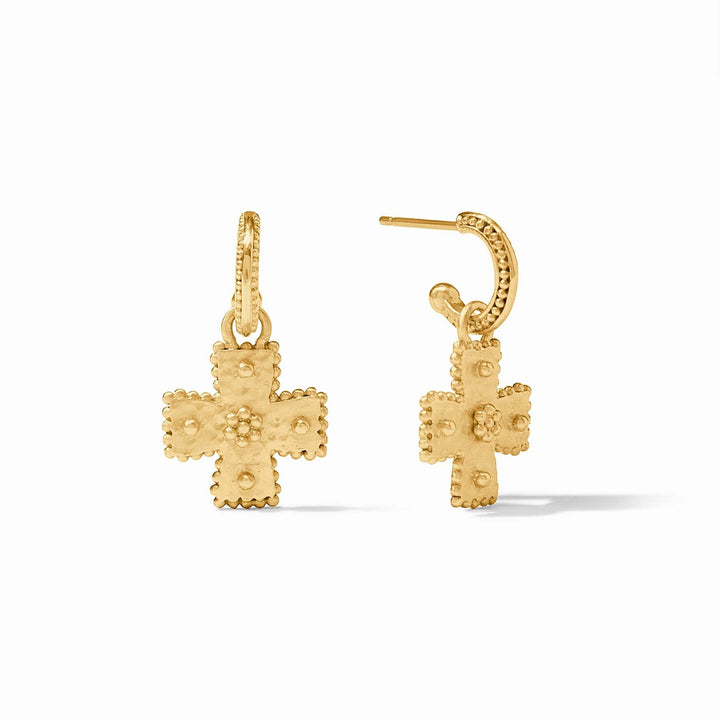 Julie Vos Malta Canterbury Hoop & Charm Earrings - Gold/OS