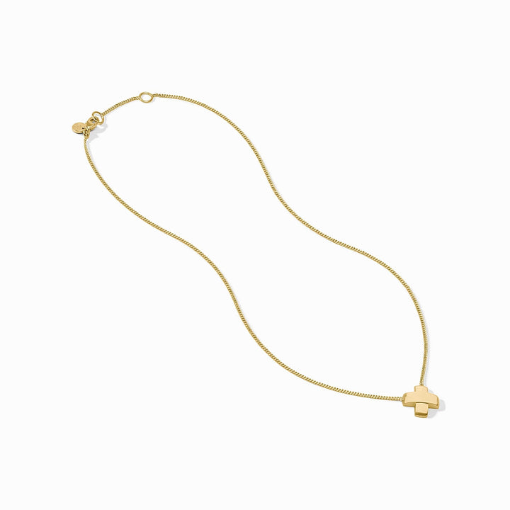Julie Vos Catalina Pave X Delicate Necklace - Gold/Pave Cubic Zirconia/OS