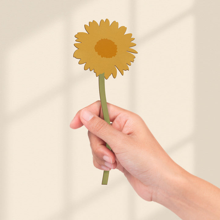 PGD Wooden Flower - Yellow Daisy