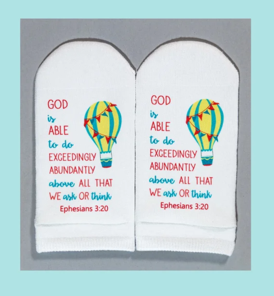 Standing On The Word Socks - God is Able Ephesians 3:20