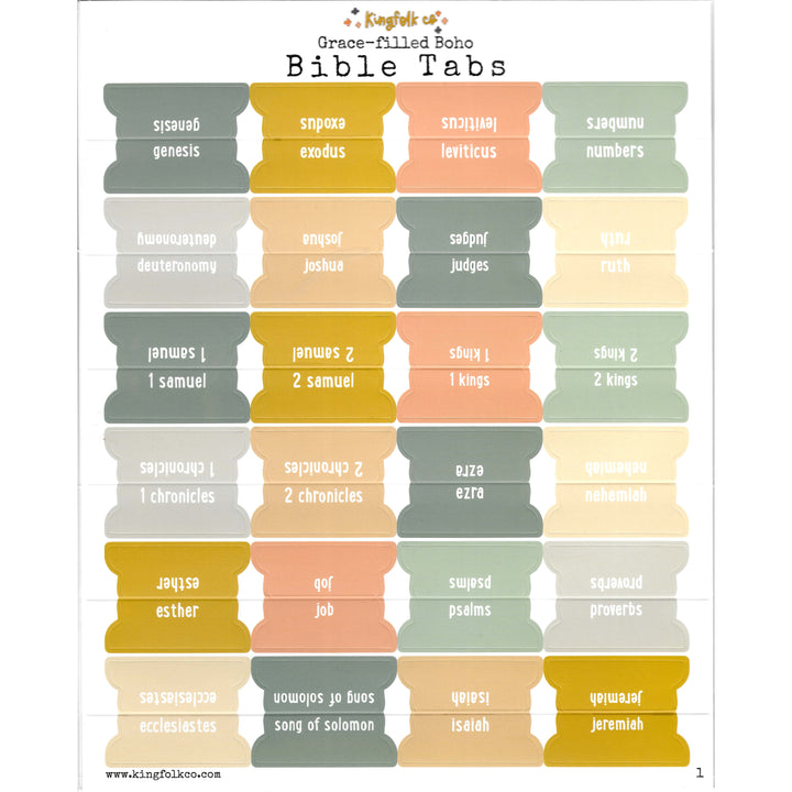 Grace-filled Boho Bible Tabs