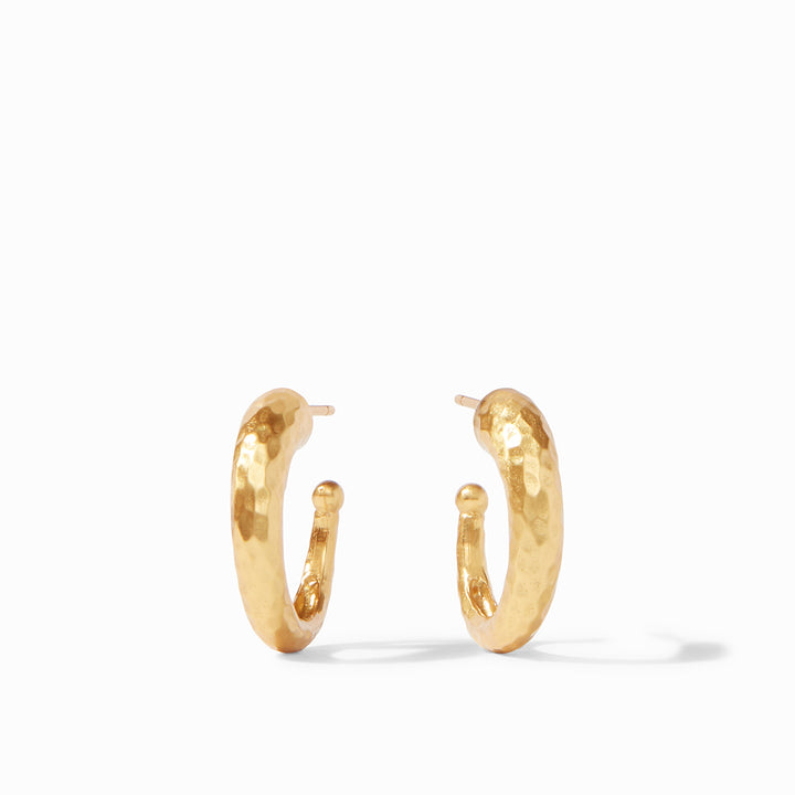 Julie Vos Hammered Hoop Earrings - Gold/Small