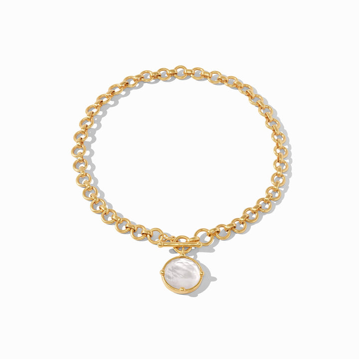 Julie Vos Honeybee Demi Necklace -  Gold/Iridescent Peacock Blue