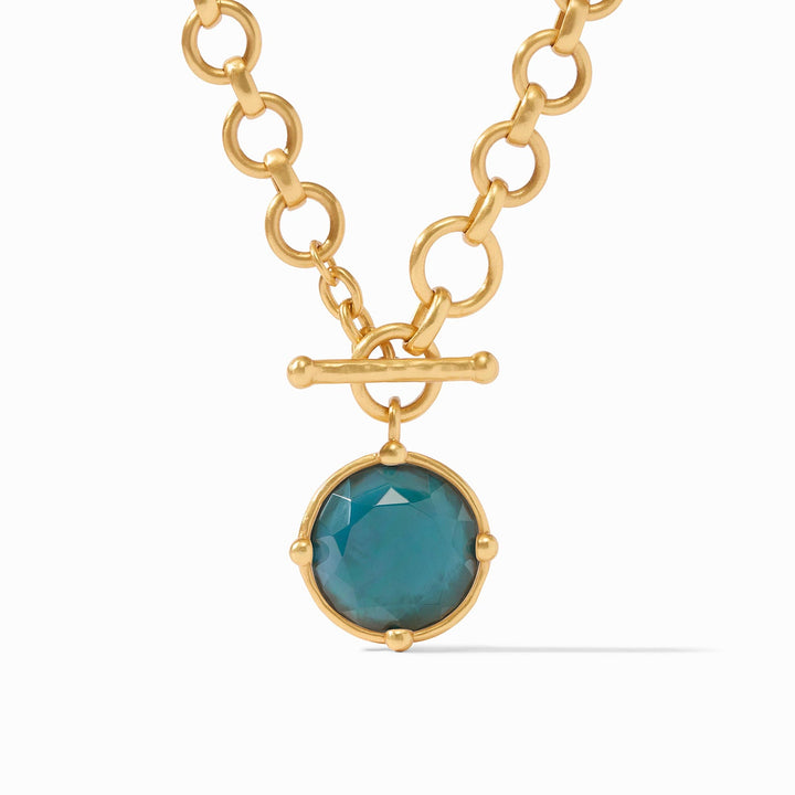 Julie Vos Honeybee Demi Necklace -  Gold/Iridescent Peacock Blue