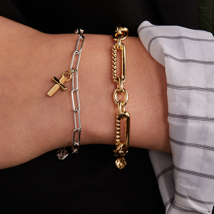 John Medeiros Diamante - Cross Charm Bracelet - Gold