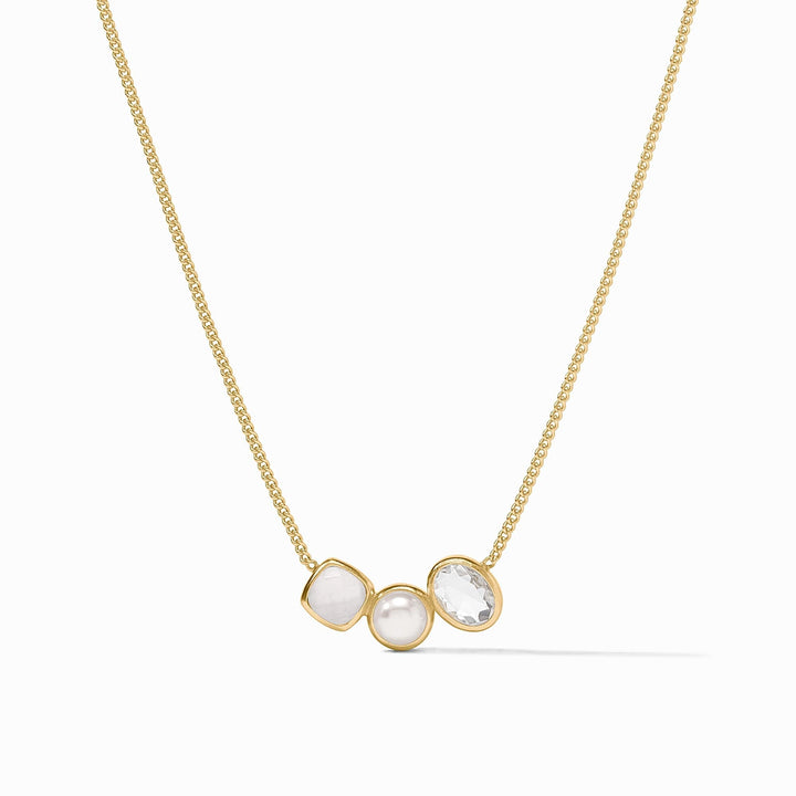 Julie Vos Kaleidoscope Delicate Necklace - Gold/Iridescent Clear Crystal/OS