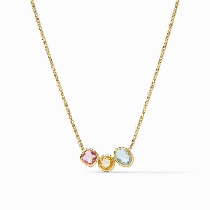 Julie Vos Kaleidoscope Delicate Necklace - Gold/Multi Stone/OS