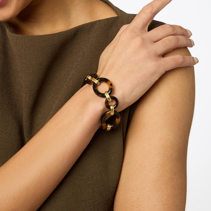 Julie Vos Madison Link Bracelet - Gold/Tortoiseshell