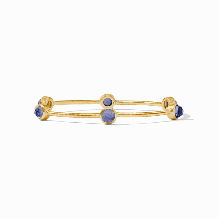 Julie Vos Milano Luxe Bangle - Gold/Iridescent Tanzanite Blue/Medium
