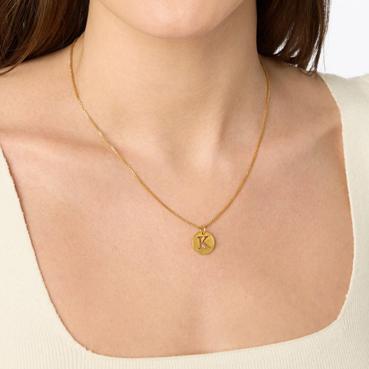 Julie Vos Monogram Delicate Necklace - Gold/Letter S