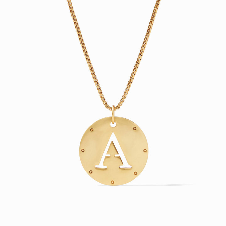 Julie Vos Monogram Pendant -  Gold/Letter A