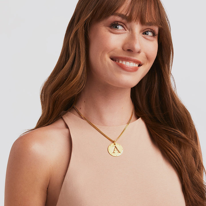 Julie Vos Monogram Pendant -  Gold/Letter J