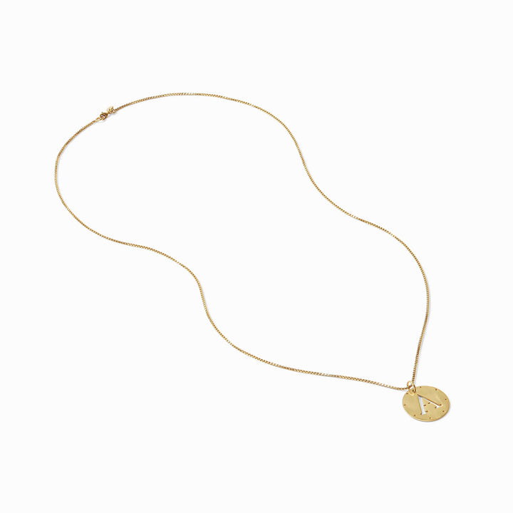 Julie Vos Monogram Pendant -  Gold/Letter A