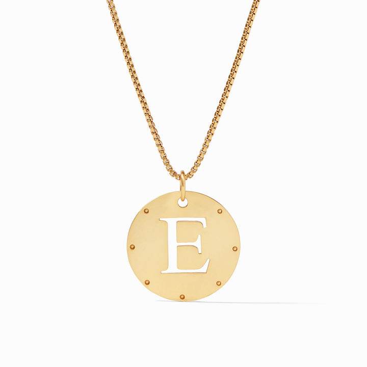 Julie Vos Monogram Pendant -  Gold/Letter E