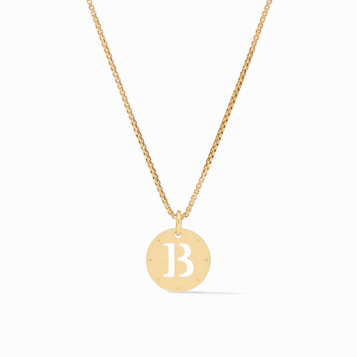 Julie Vos Monogram Delicate Necklace - Gold/Letter B