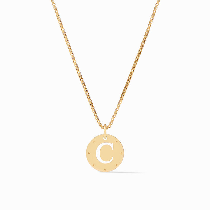 Julie Vos Monogram Delicate Necklace - Gold/Letter C