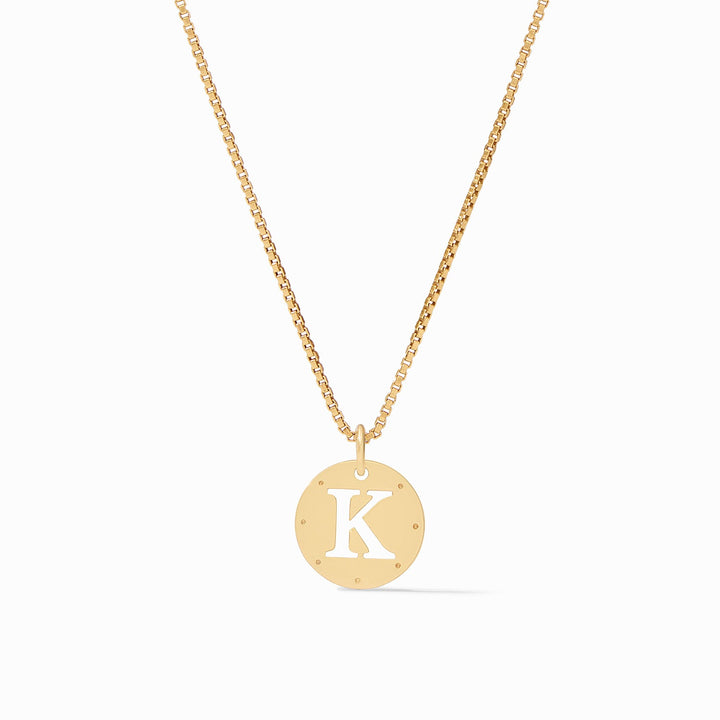 Julie Vos Monogram Delicate Necklace - Gold/Letter K