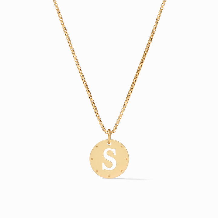 Julie Vos Monogram Delicate Necklace - Gold/Letter S