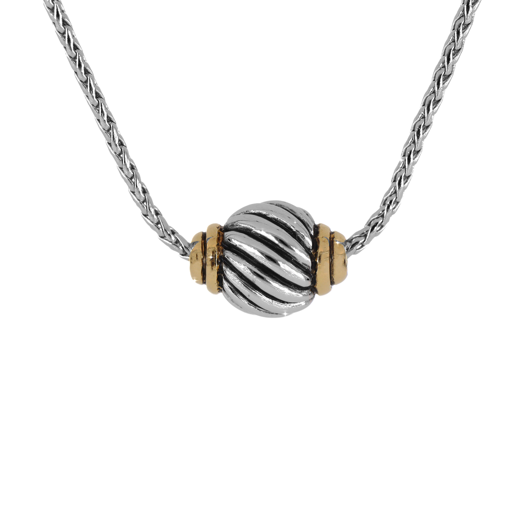 John Medeiros Celebrations Twisted Bead Necklace - Rhodium