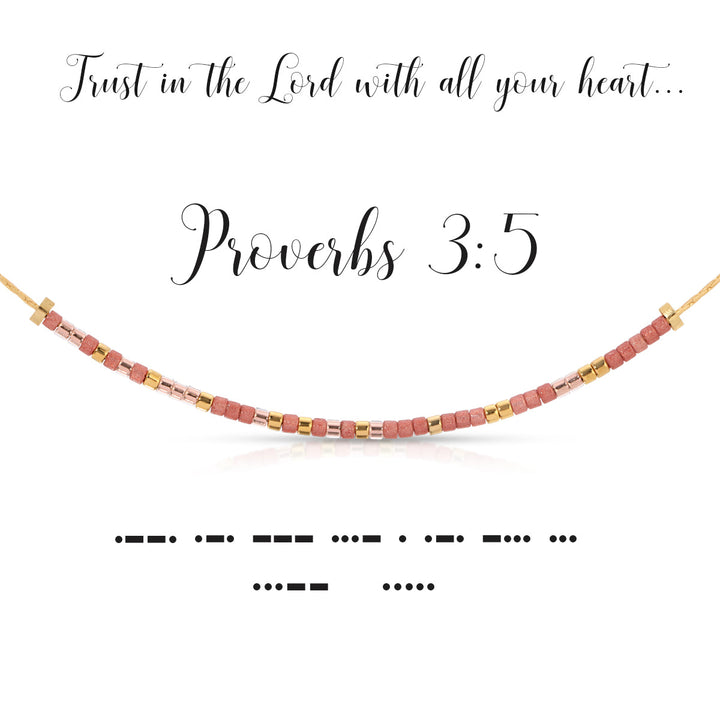 Dot & Dash Morse Code Necklace - Proverbs 3:5