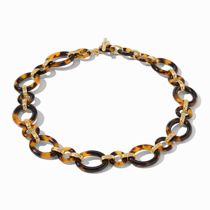 Julie Vos Madison Link Necklace - Gold/Tortoiseshell