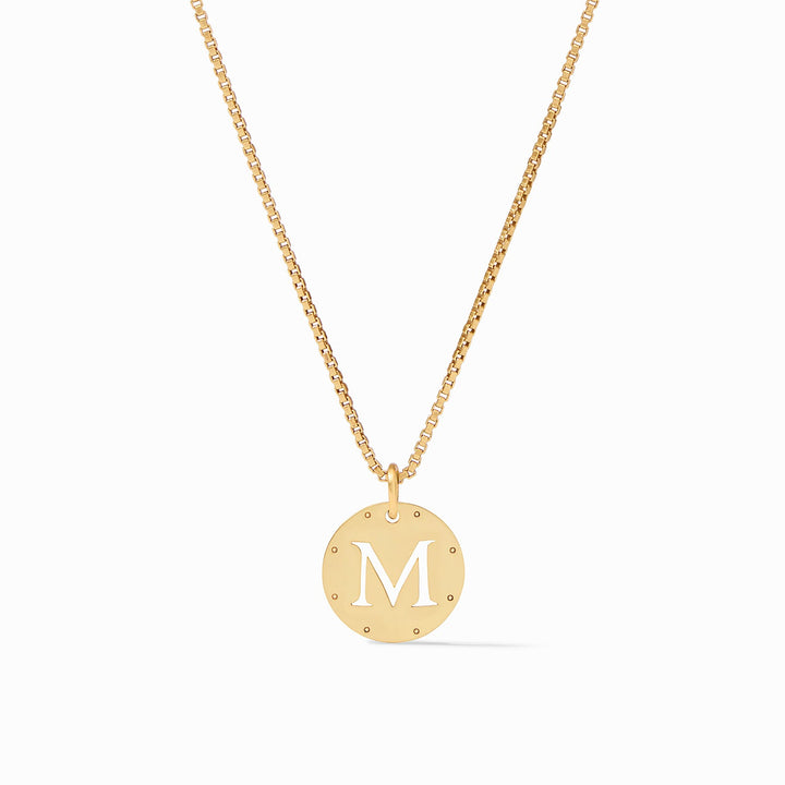 Julie Vos Monogram Delicate Necklace - Gold/Letter M