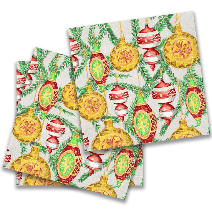 French Graffiti Cocktail Napkins - Classic Ornaments