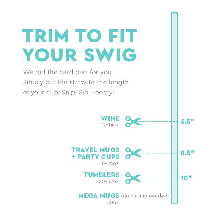 Swig Straw Topper Set - We've Got Spirit Crimson